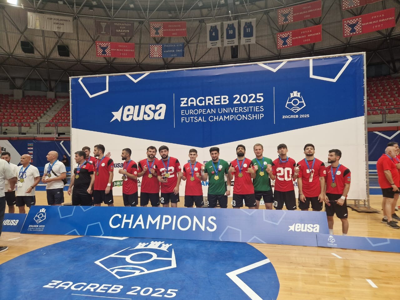 Azərbaycanlı tələbələr Avropa Universitetləri Futzal Çempionatının qalibi olub - FOTOLAR